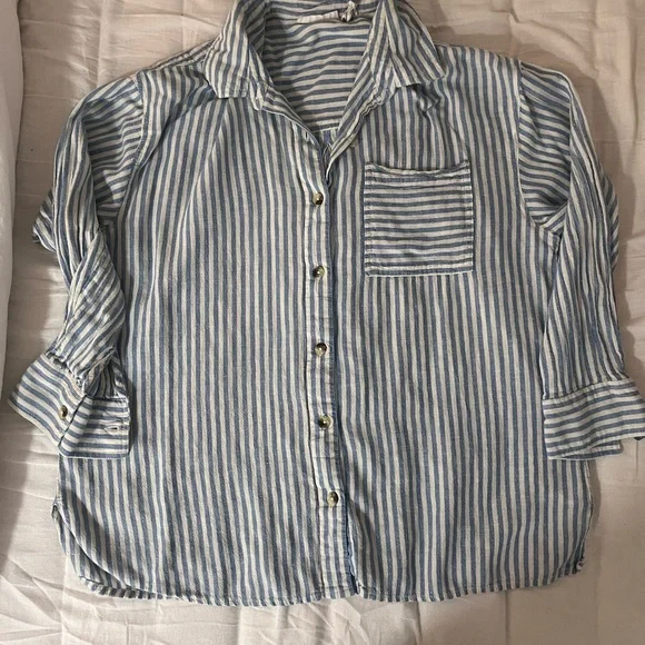 Striped Button-Up Shirt - Picture 2 of 3